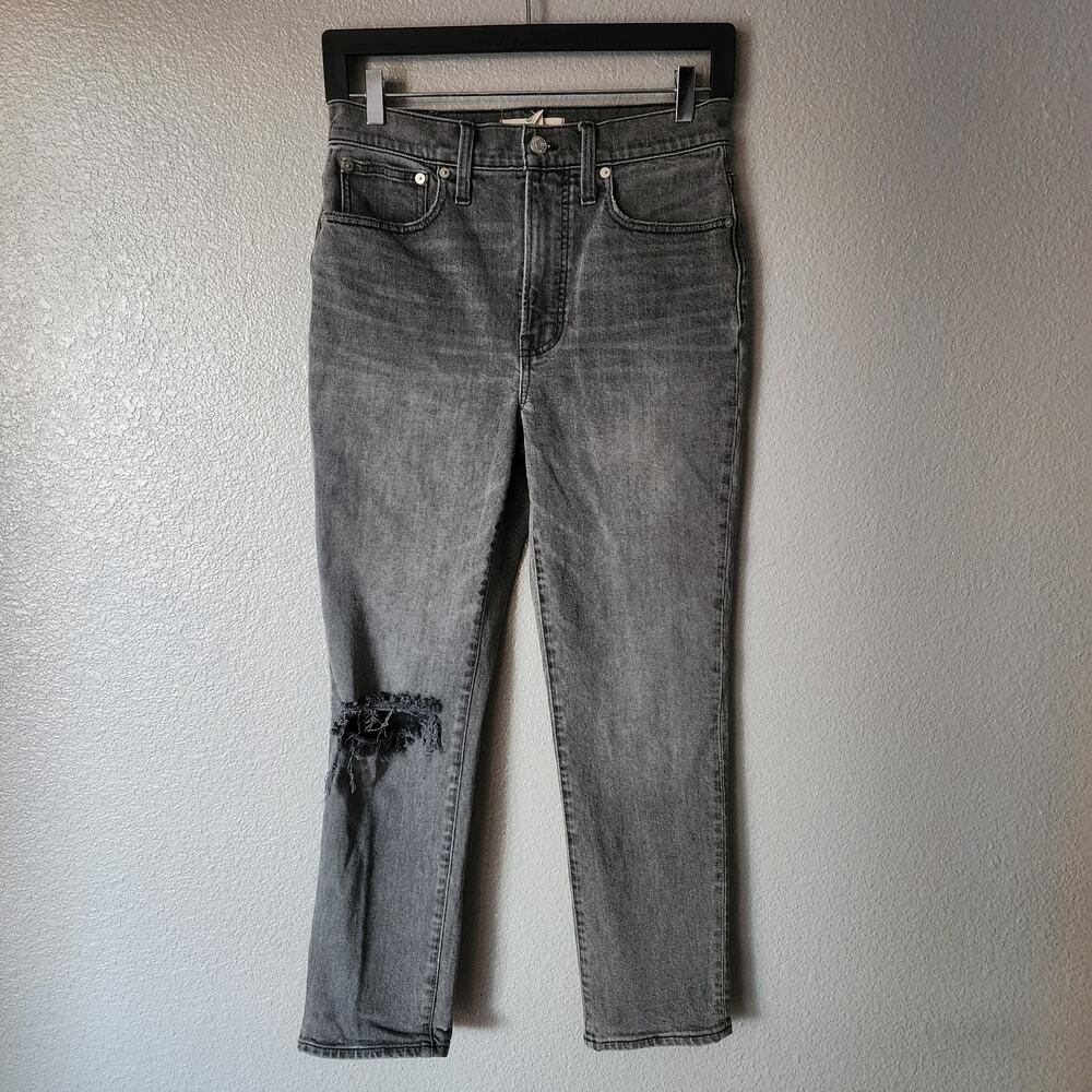 Madewell Grey Distressed The Perfect Vintage Jeans